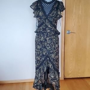BNWT  AMUR 100% SILK MAXI DRESS